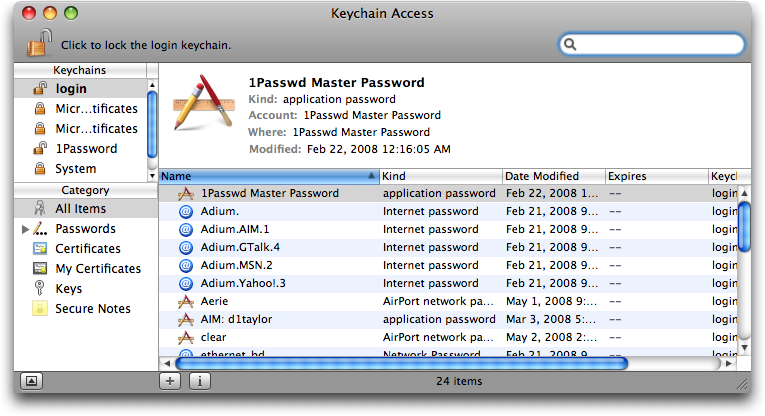 get keychain access for mac